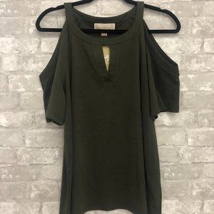 Michael Kors Ivy cold shoulder top